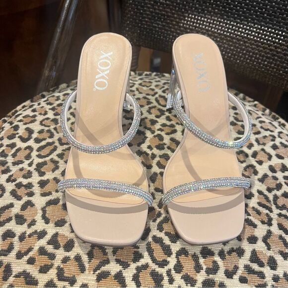 XOXO Rhinestone Heels LIKE NEW - Picture 1 of 12